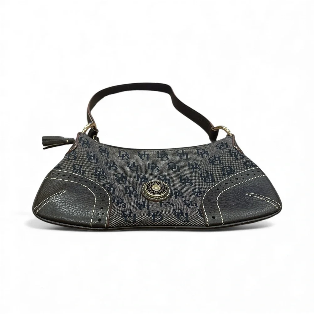 DOONEY & bourke Elegant Blue and Brown Shoulder Bag - Picture 3 of 6